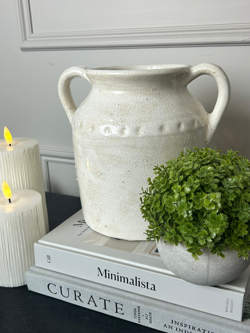 Urn Style Double Handled Vase jar utensils