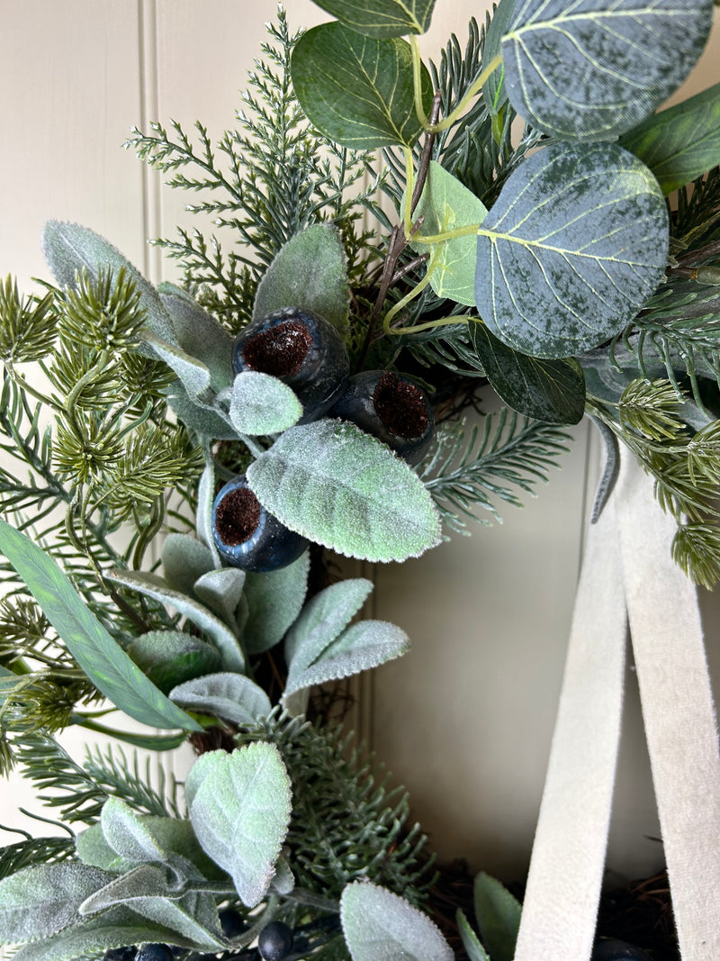 Blueberry and foliage full wreath 55cm