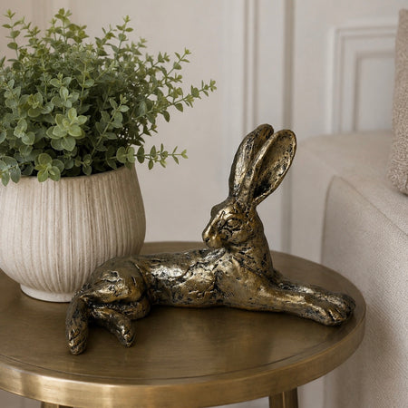 Bronze Lounging Hare