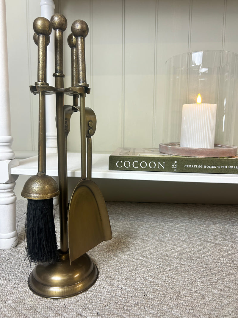 Lena dark wood black salad servers