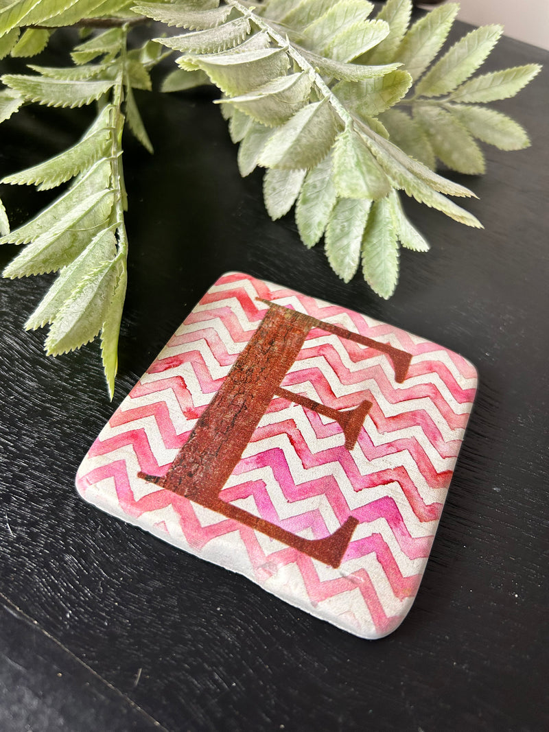 Alphabet drink resin coasters