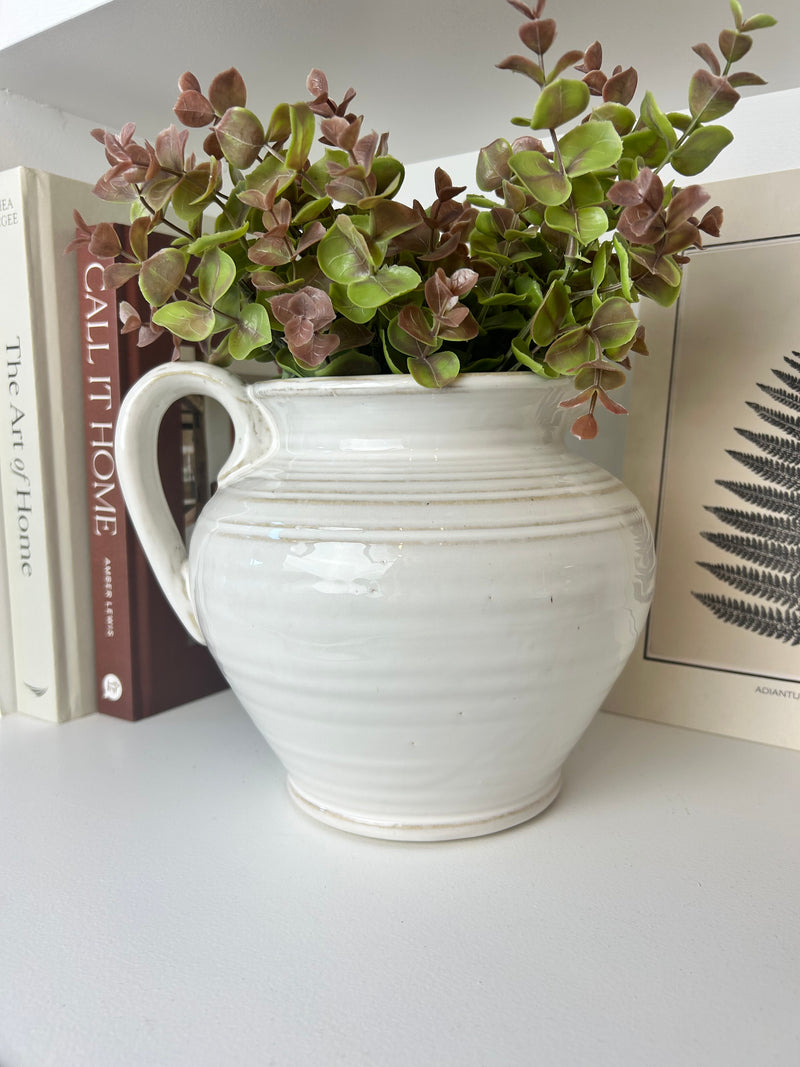 Reactive glazed chunky jug