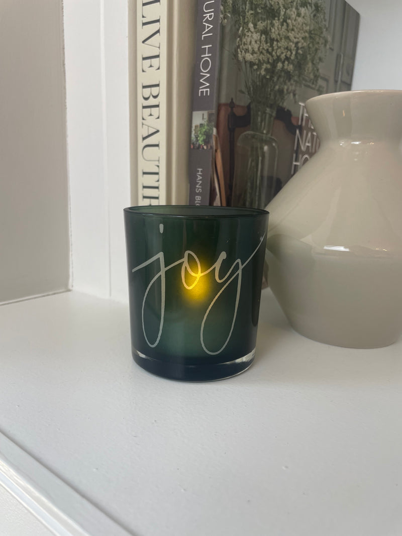 Green joy candle small, 2 sizes