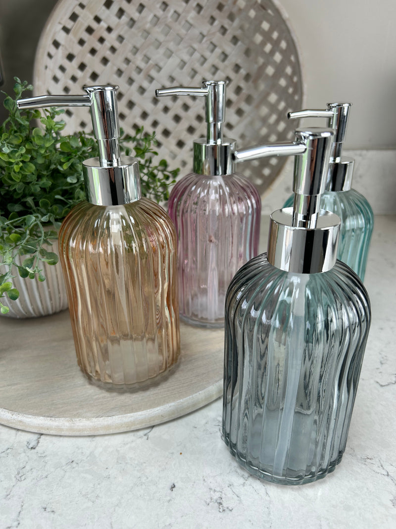 Glass soap dispenser 4 colours