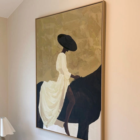 The ‘Vivian’ woman on horse modern framed canvas 140x100