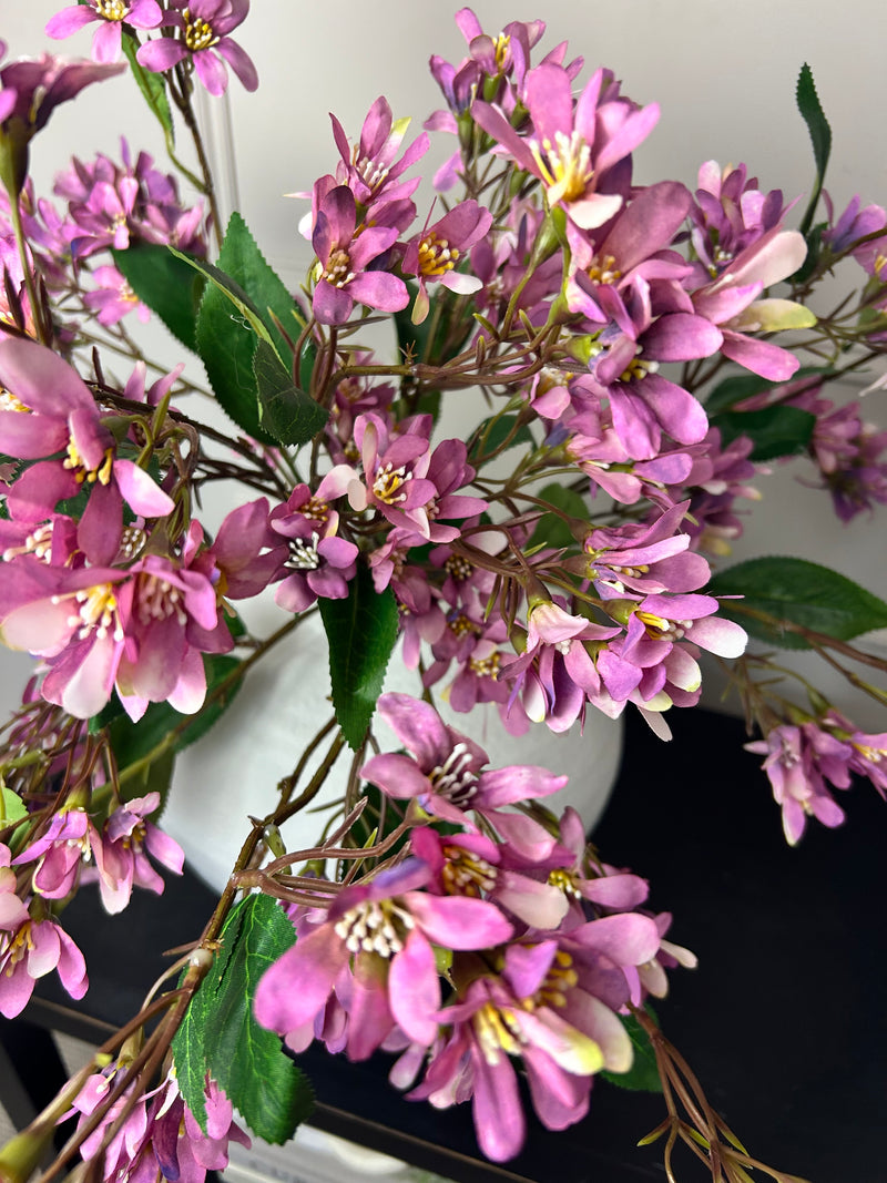 Lilac purple spring blossom stem spray 70cm