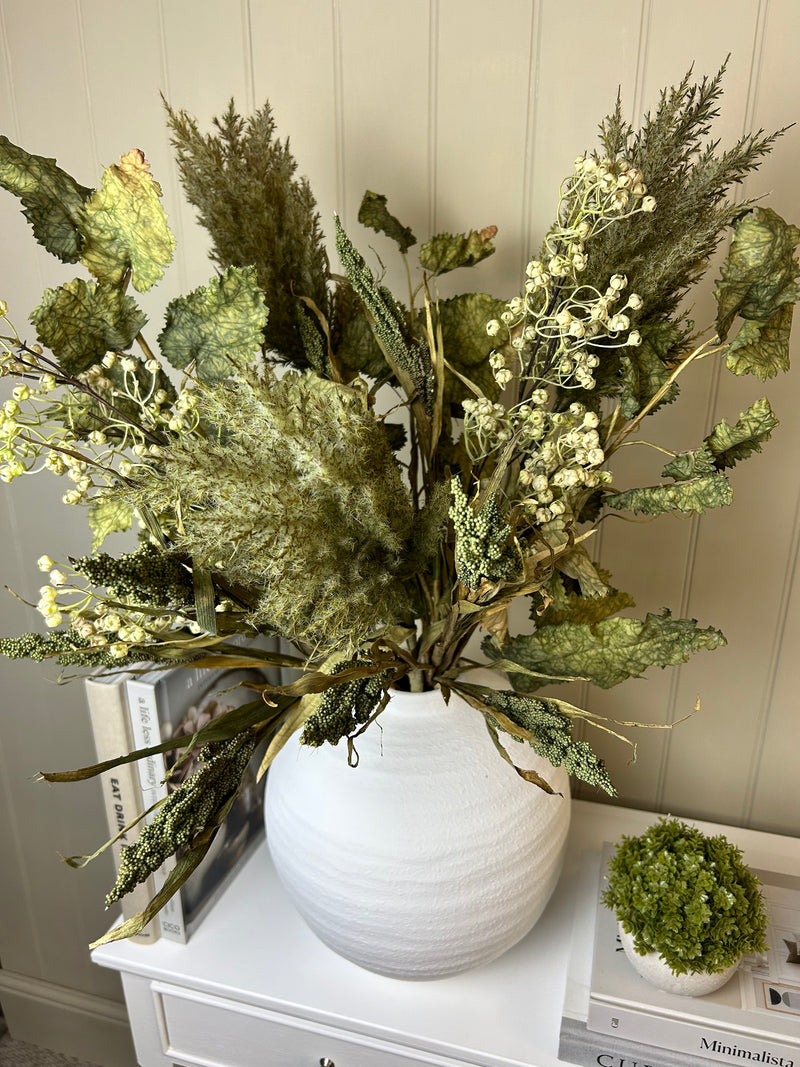 Dried touch contorted twisted green fall branch 77cm