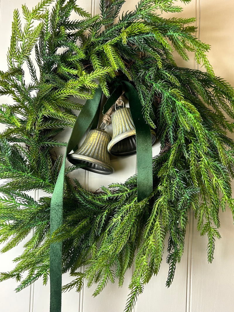 Real touch feel Norfolk pine wreath 50cm