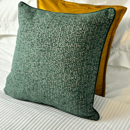Cirro Green Jacquard Weave Cushion 45x45cm