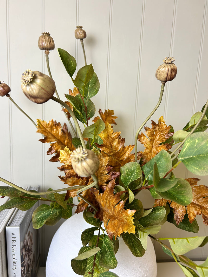 Brown poppy leaf stem 85cm