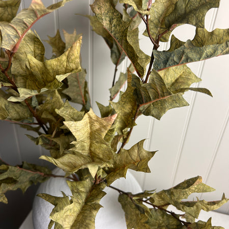 Ruffled leaf branch stem green 90cm