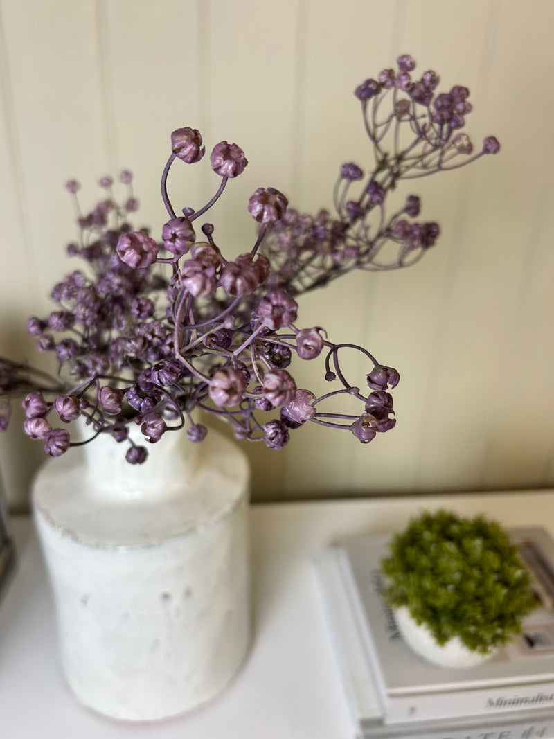Dried look linum spray bunch 68cm mauve