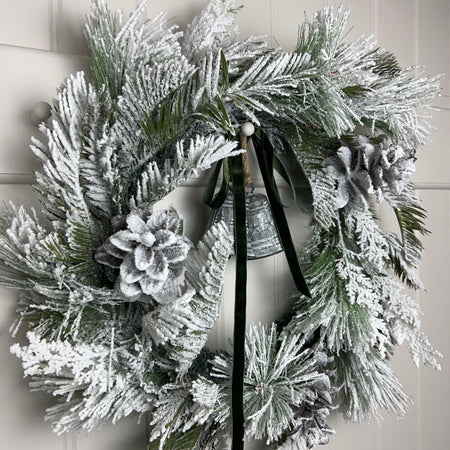 60cm snowy thick wreath