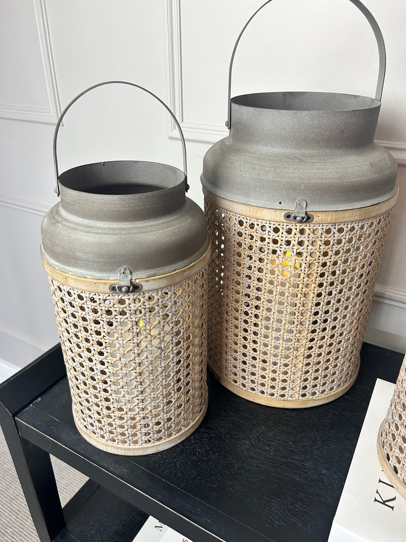 Rattan Weave & Metal Lanterns