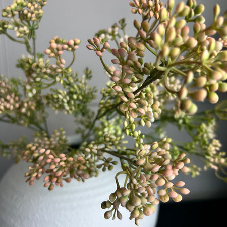 Pale soft pink summer berry spray stem 60cm
