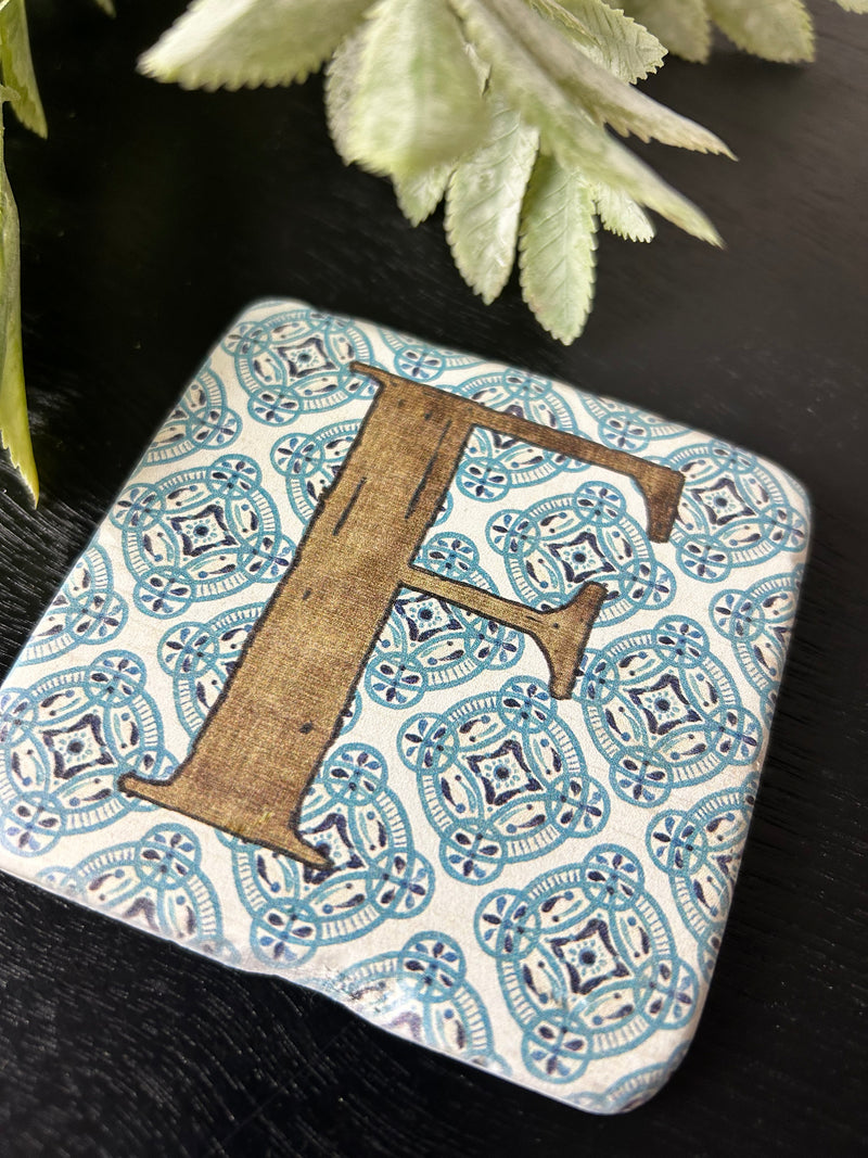 Alphabet drink resin coasters