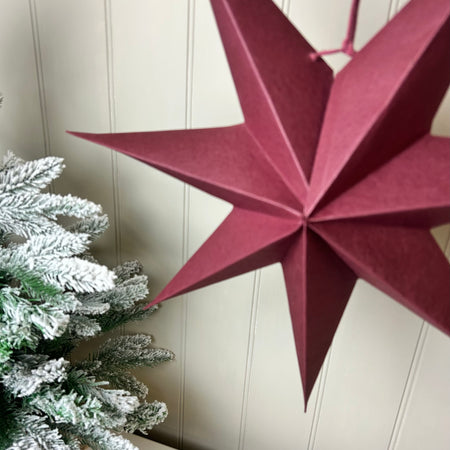 Maddox berry wine burgundy paper star 45cm