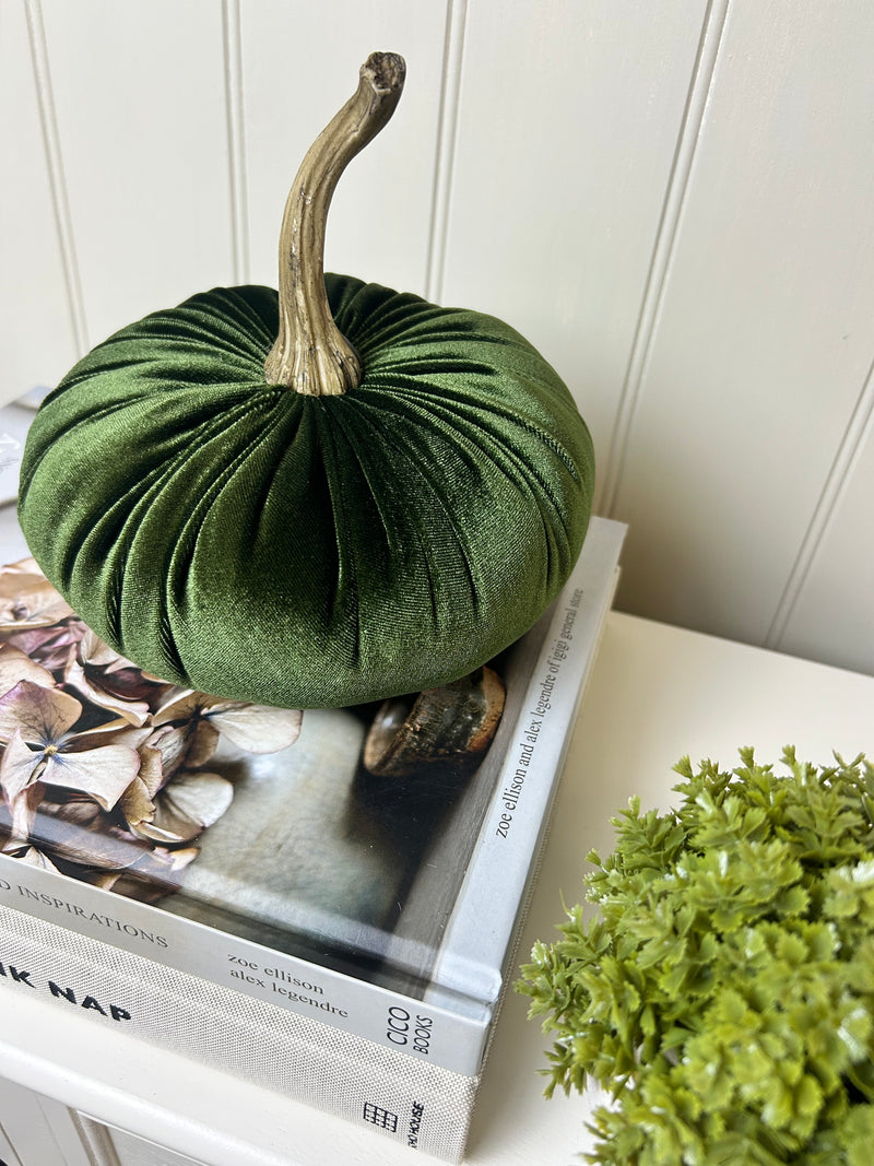 Green velvet pumpkin