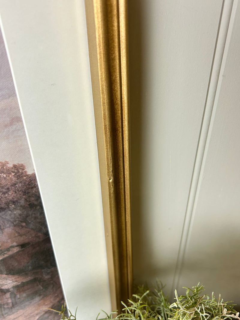 Countryside gold framed prints 2 styles antique look