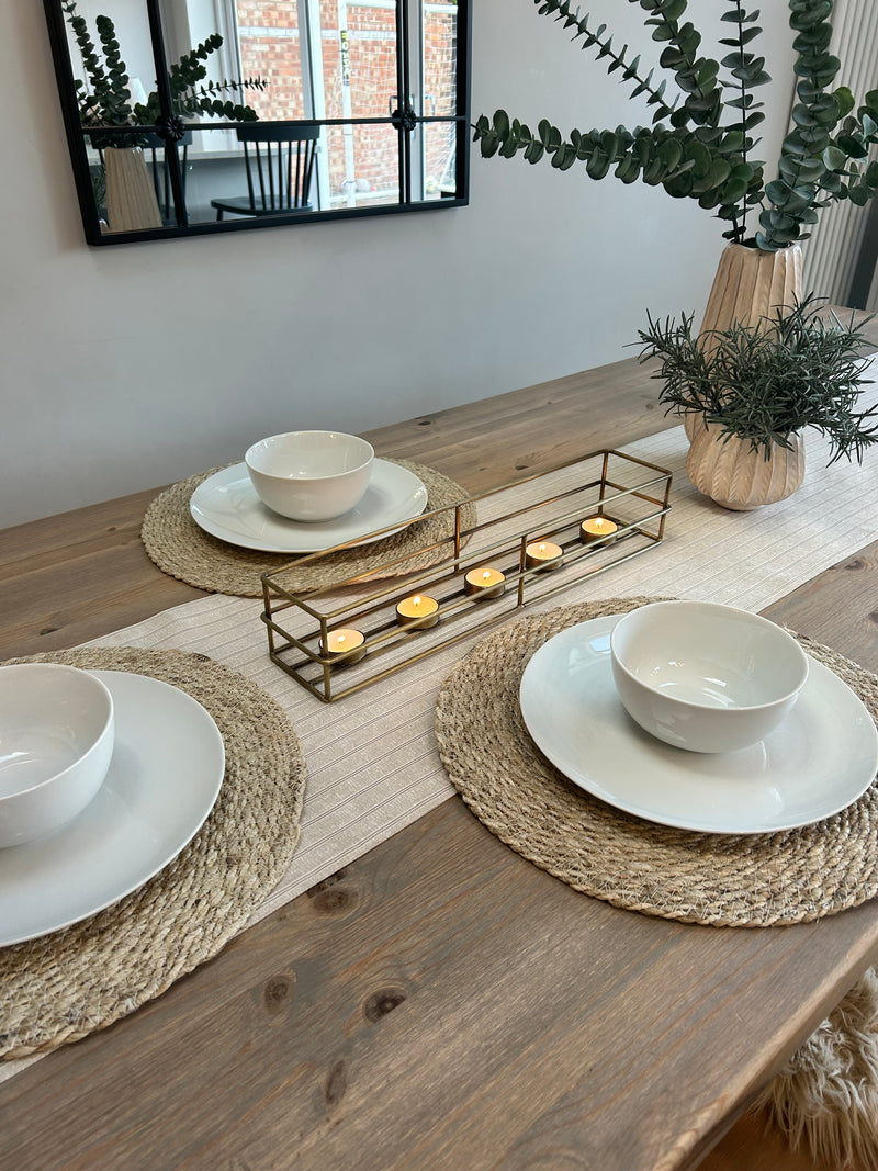 Set of 4 jute round placemats