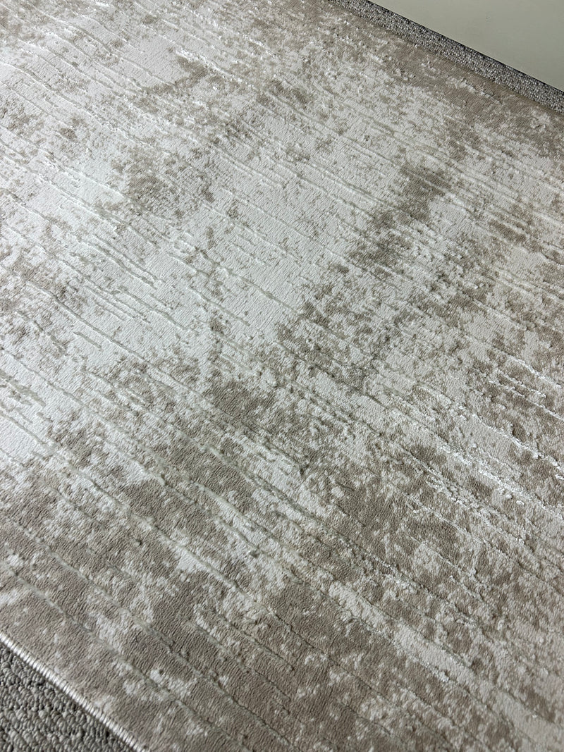 Calcatta earth marble cream neutral beige stone look rug runner mat 80x150