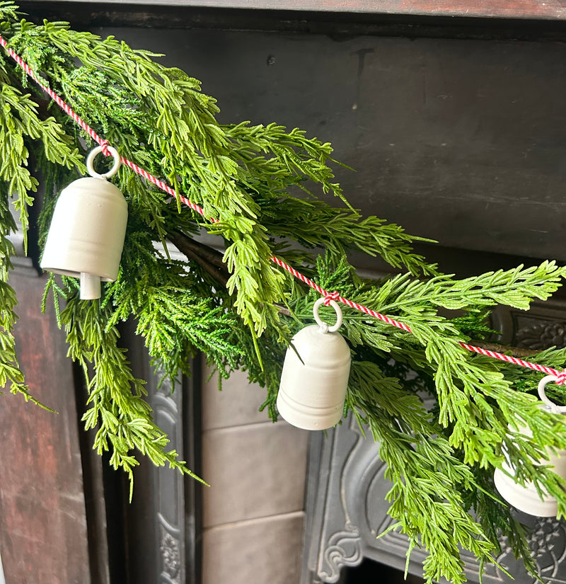 White Metal Cow Bell Garland long 150cm