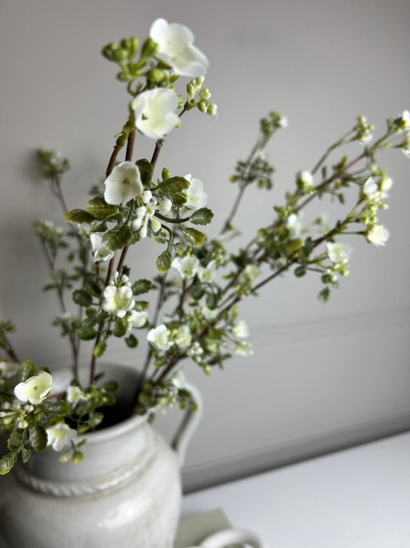 White wax flower stem 65cm
