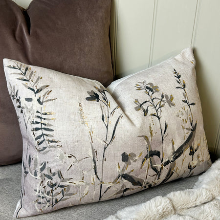 Wildflower floral oblong cushion