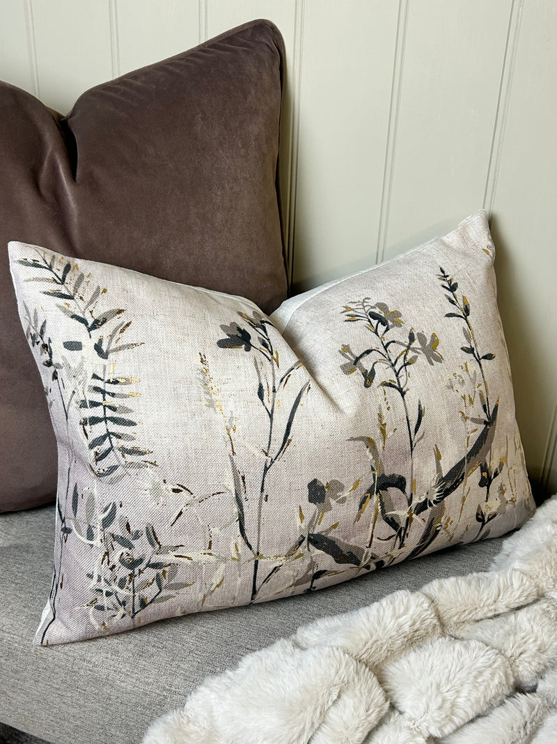 Wildflower floral oblong cushion