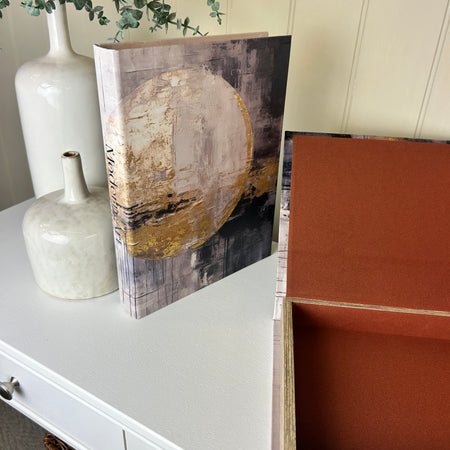 Moonlight Modern Art Storage Book gold