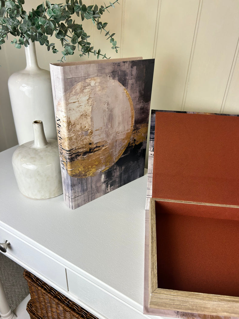 Moonlight Modern Art Storage Book gold