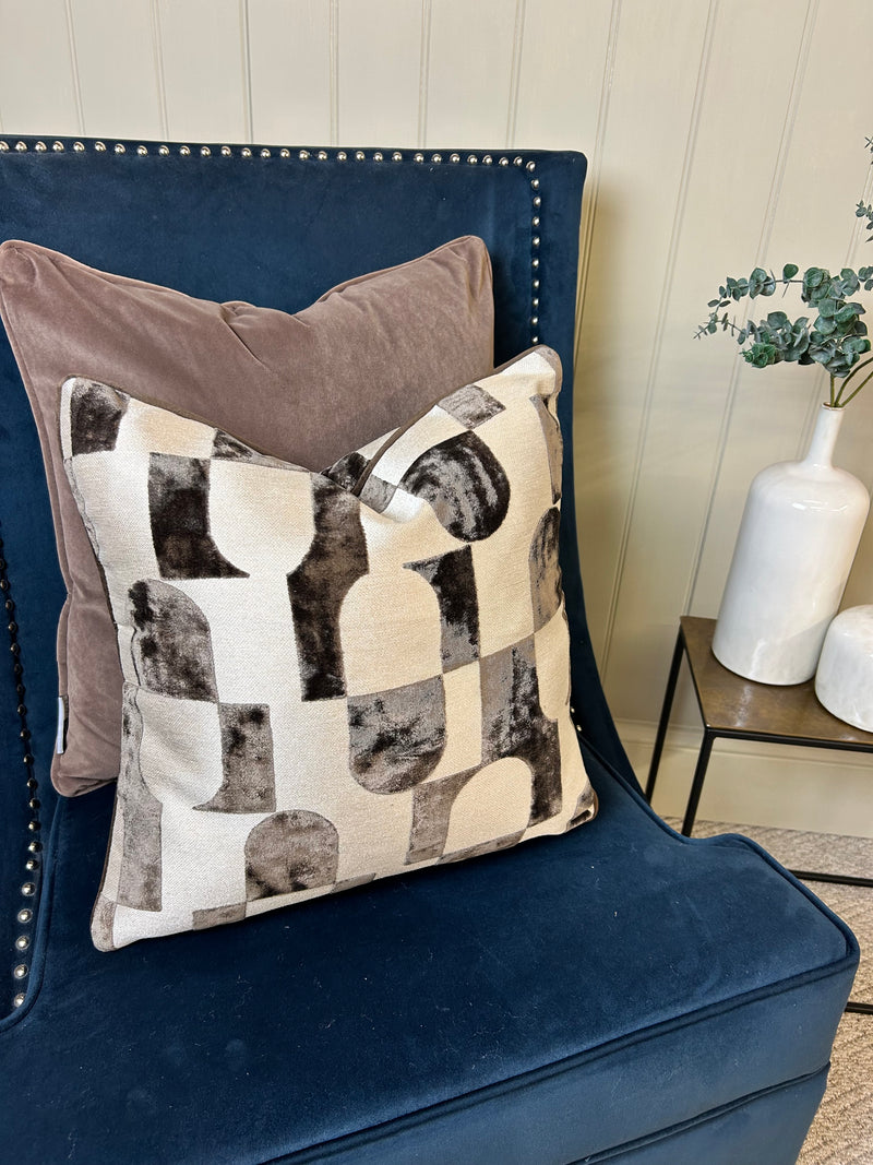 Gold leaf detail luxe cushion