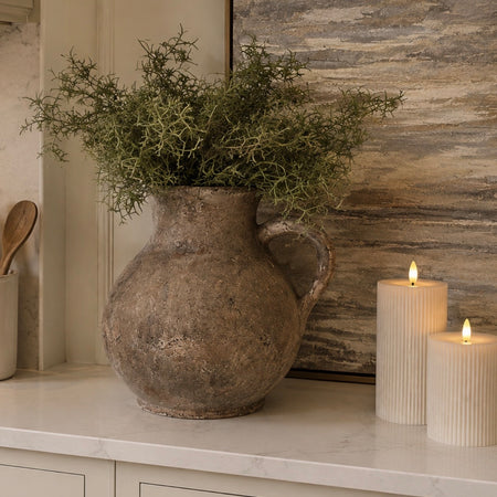 Siena brown terracotta rustic jug