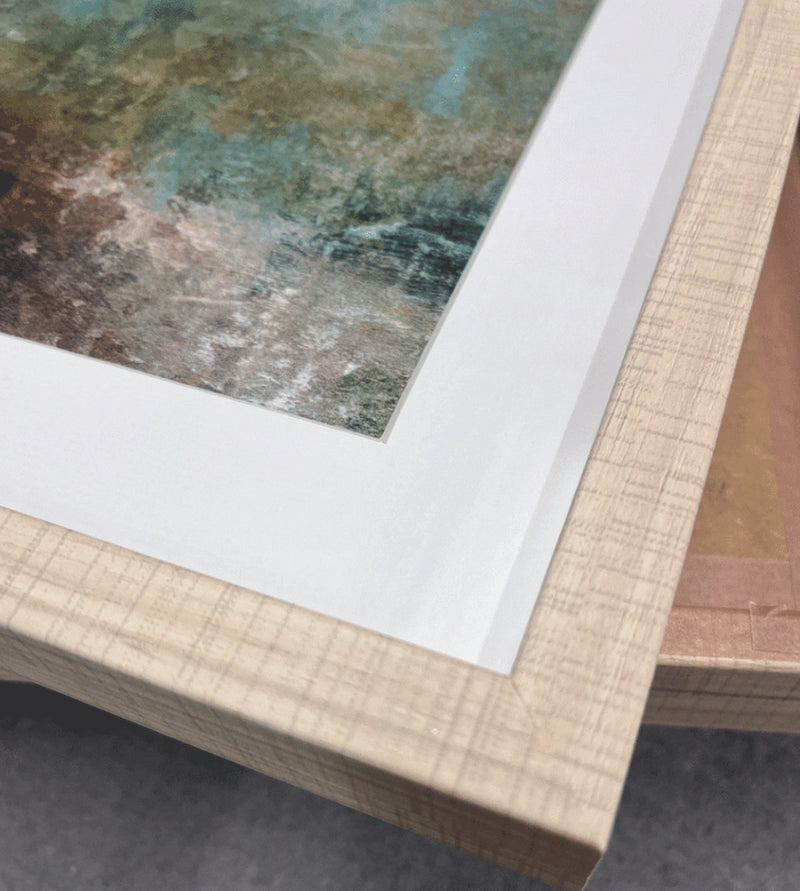 Pair of ash framed prints Mossy Forest by Suzanne Nicoll 48x24 each set 2 premium