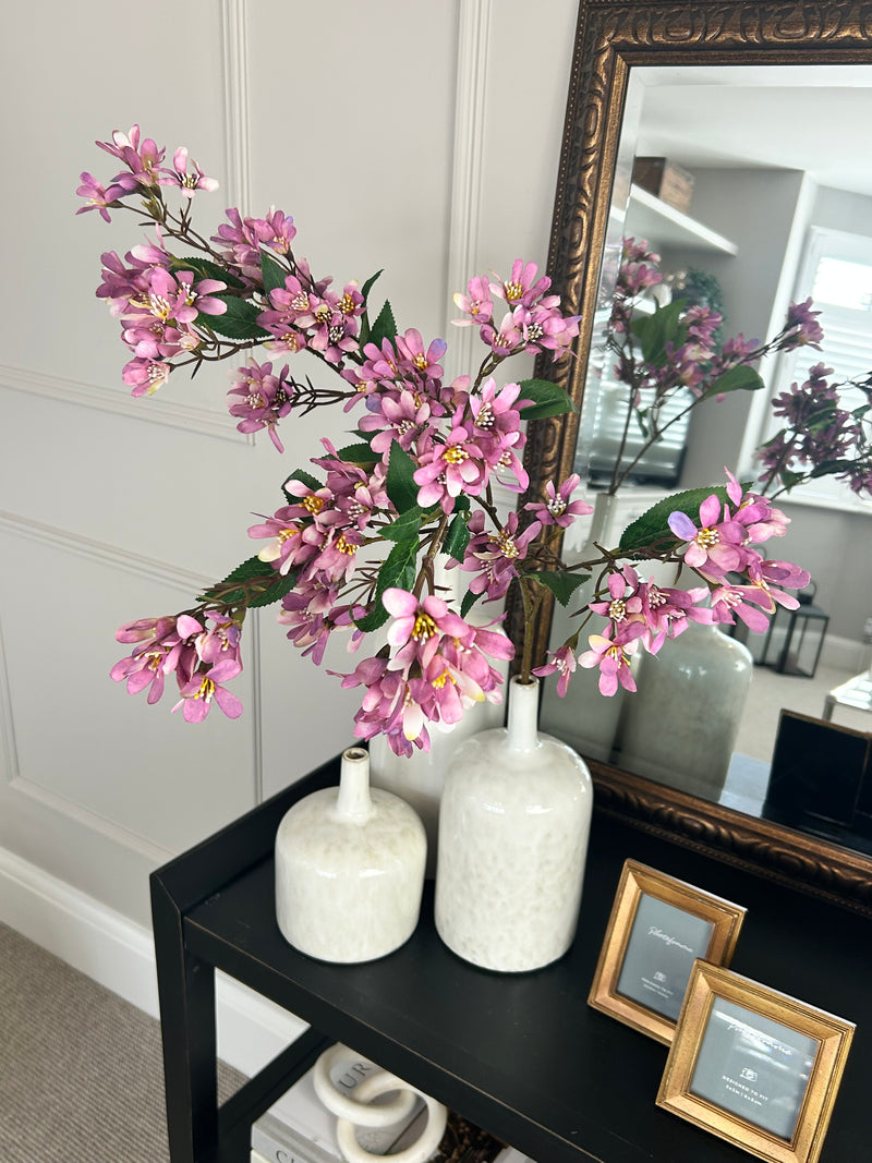 Lilac purple spring blossom stem spray 70cm