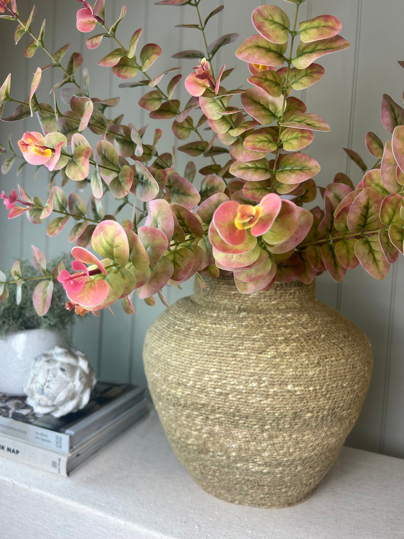 Natural Seagrass rustic Urn Shaped Basket vase