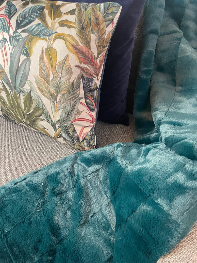 Emerald Green Empress fur throw