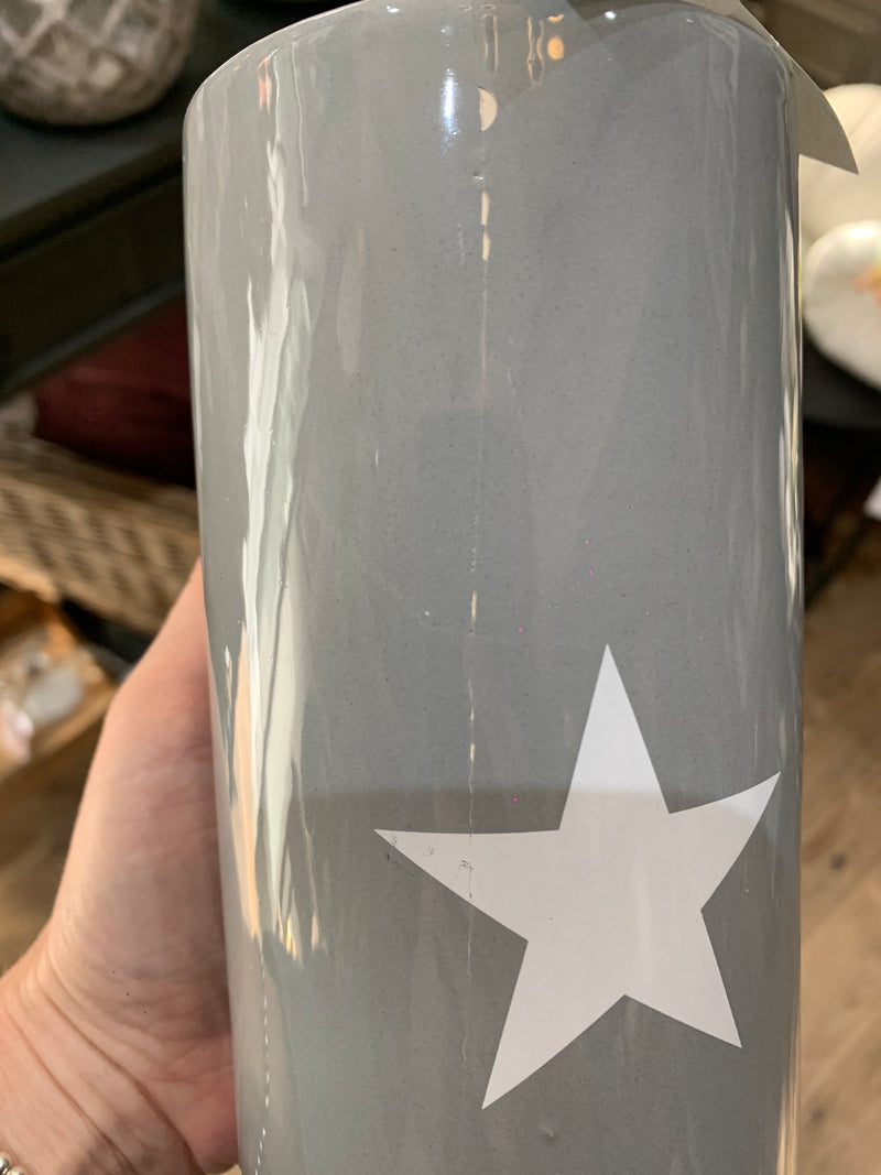 Store seconds medium grey star vase