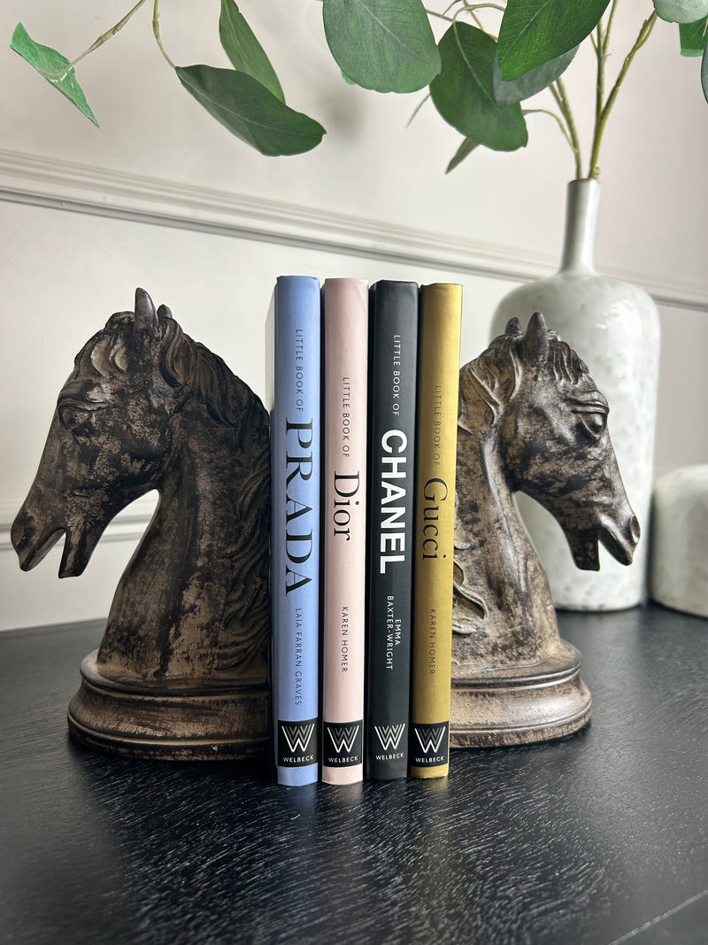 Horse head brown washed look book ends