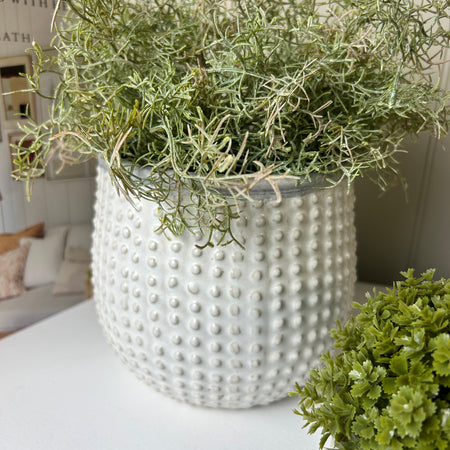 Neutral Dots bobble Planter large