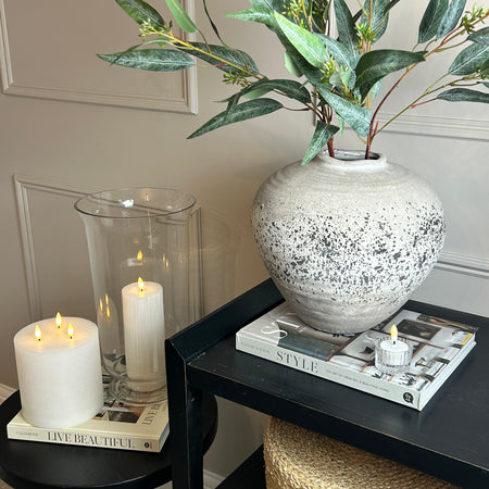 Regolla stone look teardrop shaped vase
