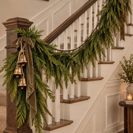Real feel Norfolk pine droopy branch premium garland on branch 160cm