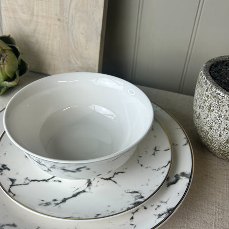Marble Effect 12 Piece Dinner Set