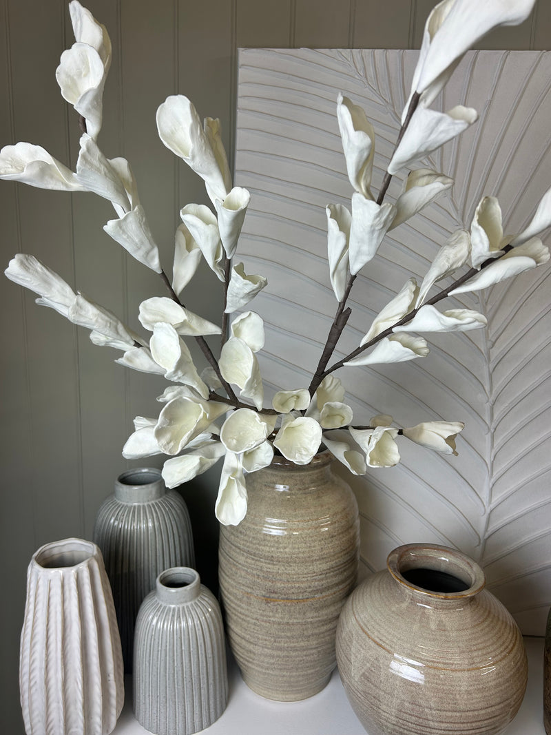 White large tall multi stem branch 117cm