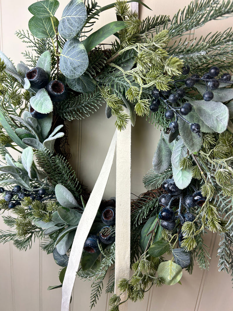 Blueberry and foliage full wreath 55cm