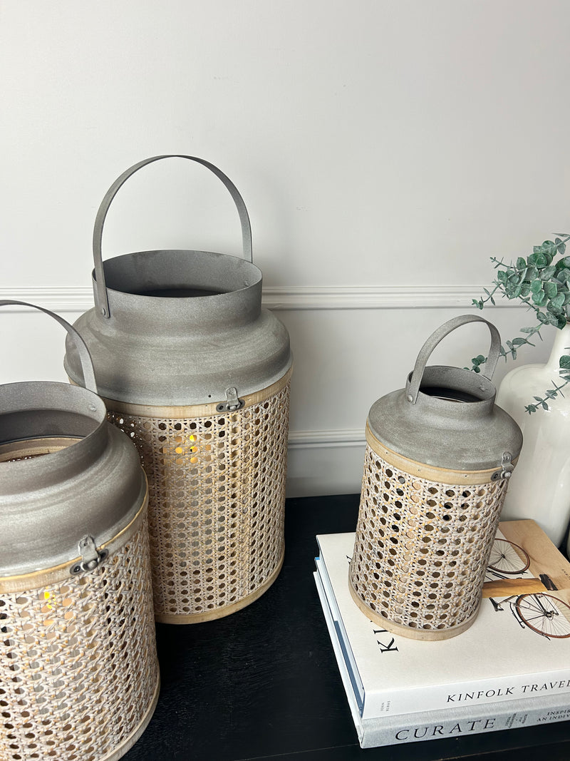 Rattan Weave & Metal Lanterns