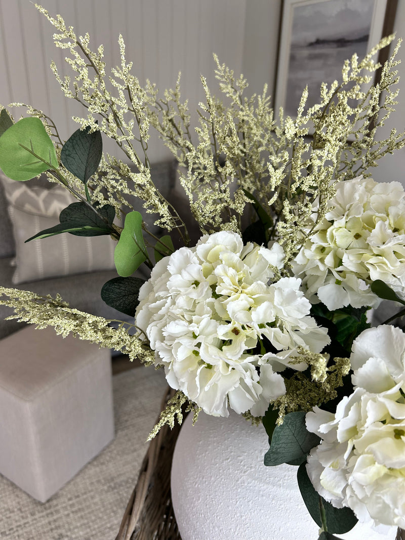 Cream off white French Hydrangea 54cm