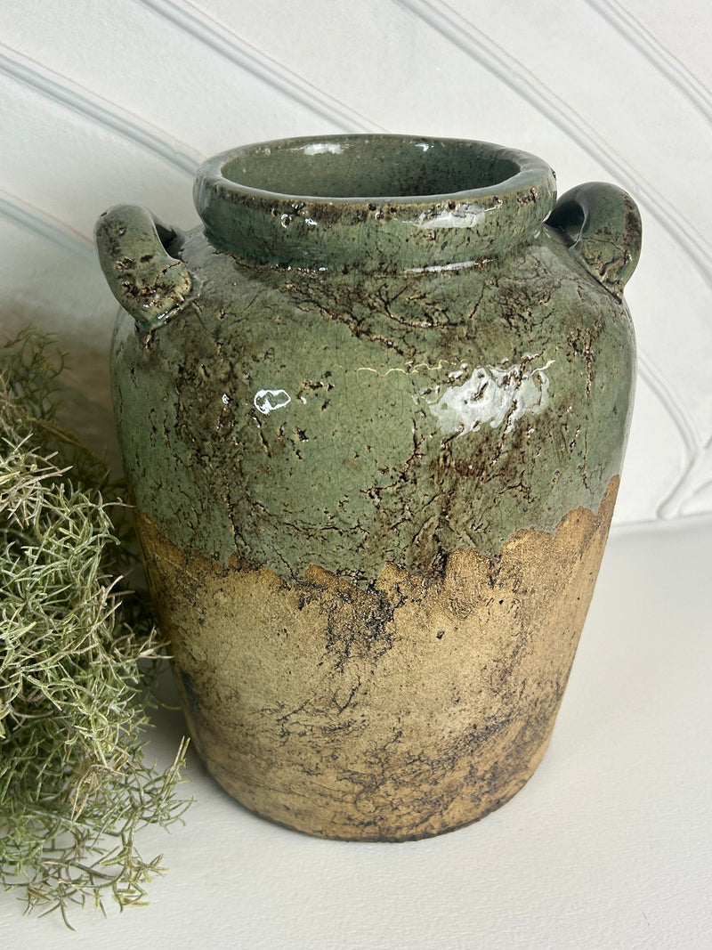 White vase with eucalyptus