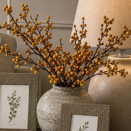 Yellow autumn berry stem 75cm