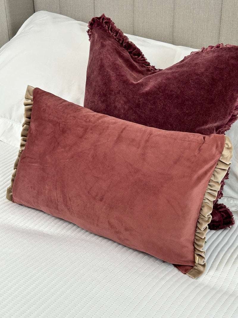 Mulberry velvet grill edge cushion